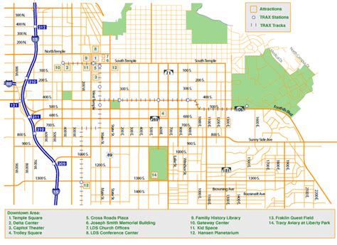 Downtown Salt Lake City Map - Salt Lake City Utah • mappery