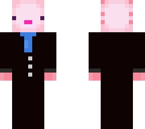 ~ axolotl in a suit ~ | Minecraft Skin