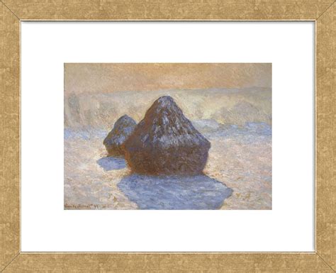 Haystacks: Snow Effect, 1891 (Framed) | McGaw Graphics