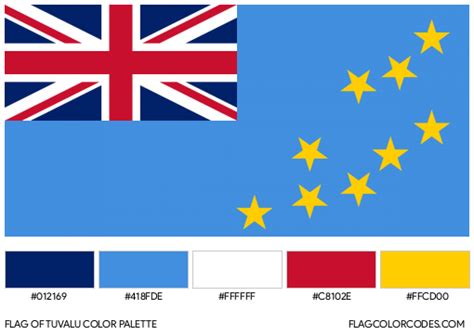 Tuvalu flag color codes