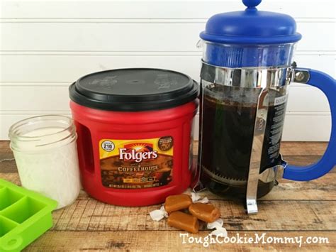 Salted Caramel Iced Coffee @Folgers #Folgers #Ad - Tough Cookie Mommy