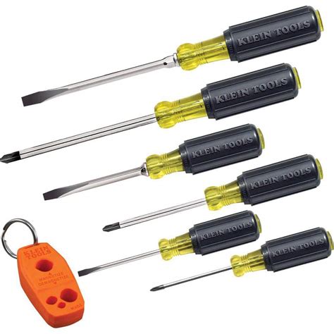 Klein Tools Screwdriver Set Plus Magnetizer, Cushion-Grip, 6-Piece ...