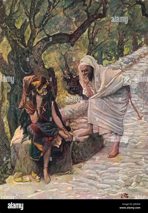 Judah and Tamar by J.Tissot Stock Photo - Alamy