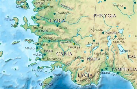 Map Of Colossae Laodicea And Hierapolis - Maps Model Online