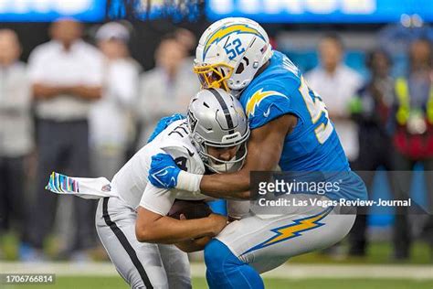 Los Angeles Chargers linebacker Khalil Mack sacks Las Vegas Raiders ...