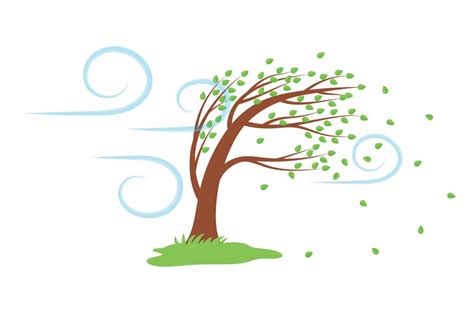 Windy Trees Clip Art