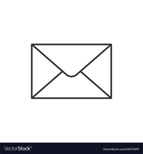 Envelope outline icon Royalty Free Vector Image