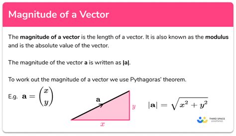 Magnitude Of A Vector - GCSE Maths - Steps, Examples & Worksheet