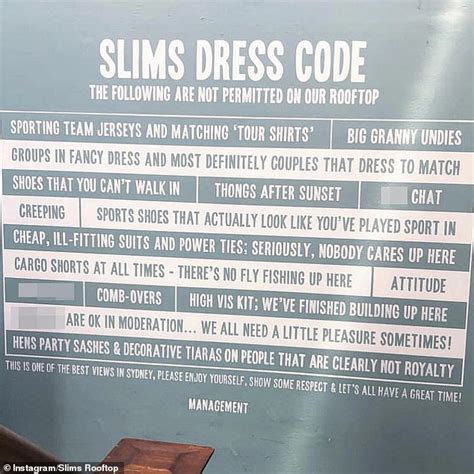 Rooftop bar amuses customers with its strict new dress code | Daily Mail Online