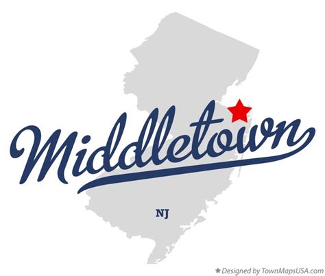 Map of Middletown, NJ, New Jersey