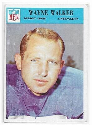 WAYNE WALKER 1966 Philadelphia Gum Football card #76 Detroit Lions EX ...