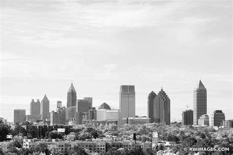 Framed Photo Print of DOWNTOWN ATLANTA SKYLINE BLACK AND WHITE Print ...