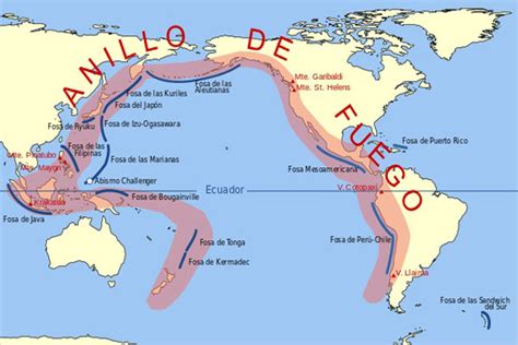 Cinturón de Fuego del Pacífico: localización, características, principales volcanes