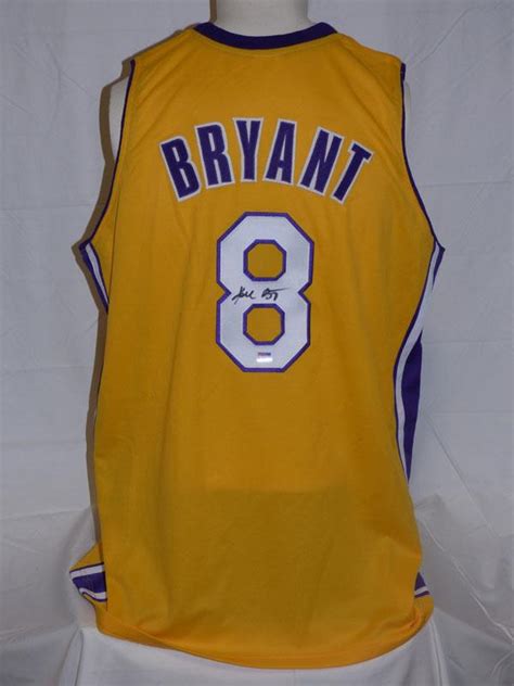 KOBE BRYANT SIGNED AUTOGRAPHED CUSTOM LAKERS YELLOW NUMBER 8 JERSEY PSA ...