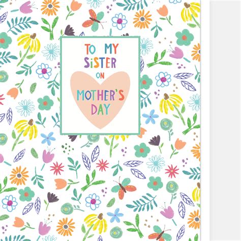 Floral Mother's Day Card for Sister