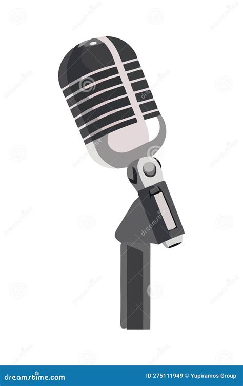 Microphone for Singer Performs Stock Illustration - Illustration of ...