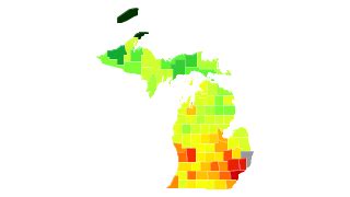 Michigan Population Density - AtlasBig.com