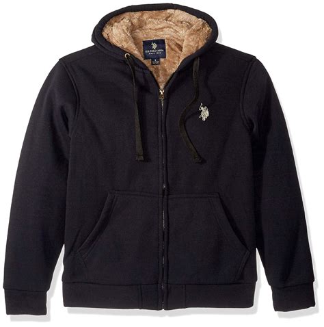 US Polo Assn. - U.S. Polo Assn. Men's Sherpa Lined Fleece Hoodie - Walmart.com - Walmart.com