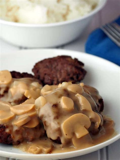 Burger Steak Recipe with Mushroom Gravy | Woman Scribbles