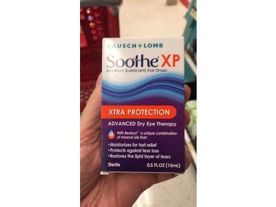 Soothe XP Emollient Lubricant Eye Drops, 0.5 Fluid Ounce Ingredients and Reviews