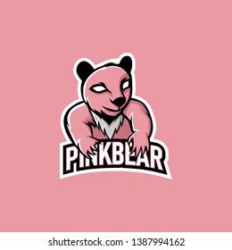Pink Bear Mascot Logo Lazy Bear Stock Vector (Royalty Free) 1387994162 | Shutterstock