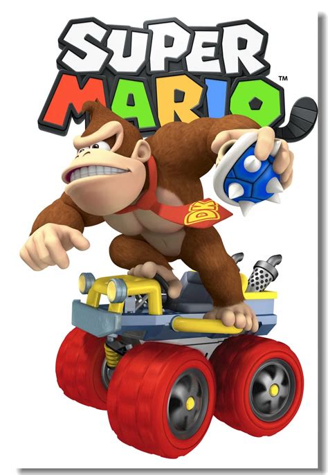 Custom Canvas Wall Decor Super Mario Kart Poster Donkey Kong Wall ...