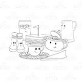 Abeka | Clip Art | Tea Set—with faces