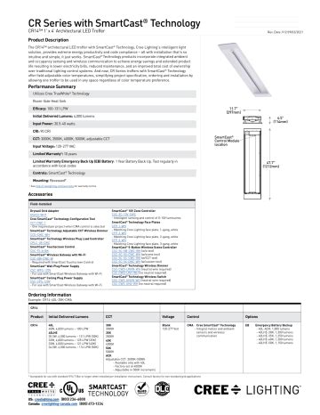 Cree Lighting CR14 Spec Sheet | Manualzz