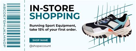 Running Sports Equipment Discount Online Coupon Template - VistaCreate