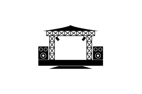 Outdoor Concert Stage Vector Icon Graphic by kokank13 · Creative Fabrica