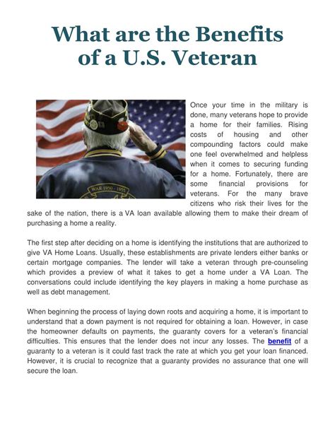 PPT - What Are The Benefits of A U.S. Veteran PowerPoint Presentation ...