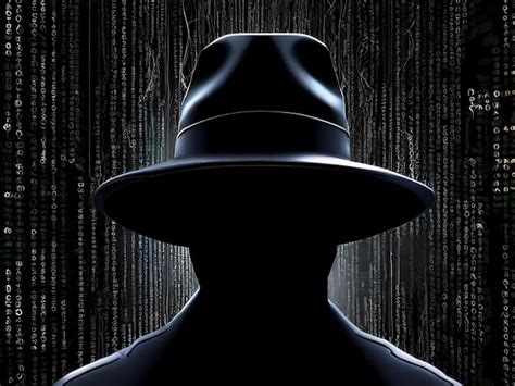 Premium AI Image | Black hat hacker on a Computer Network Big Data entry