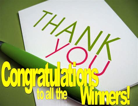 J.A.JACKSON: Congratulations To All The Winners!