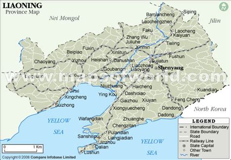 Liaoning Province Map, Liaoning China