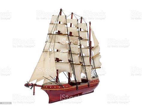 Barque Ship Gift Craft Model Wooden Stock Photo - Download Image Now ...