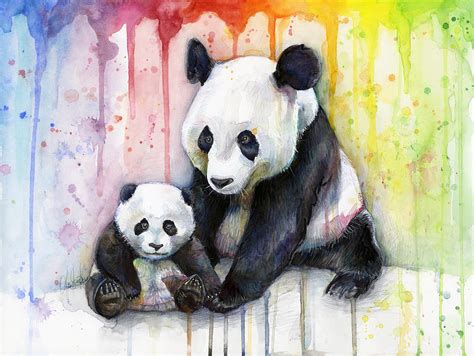 Panda Watercolor at PaintingValley.com | Explore collection of Panda ...