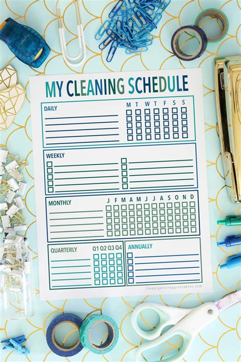 Free Printable House Cleaning Schedule & Cleaning Checklist