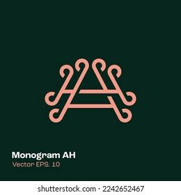 Ah Monogram Logo Ah Monogram Vector Stock Vector (Royalty Free) 2242652467 | Shutterstock