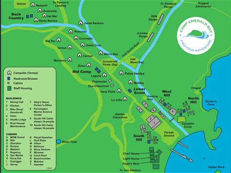 Camp Map - Camp Emerald Bay