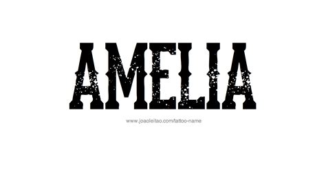 Amelia Name Tattoo Designs