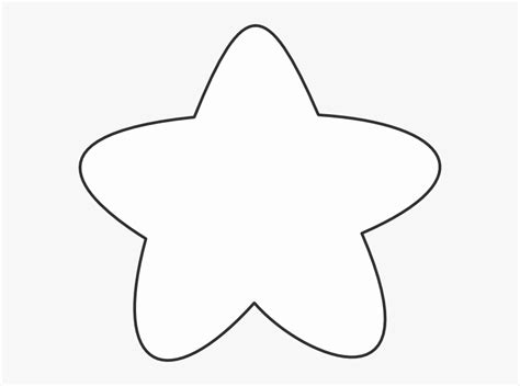 White Star Outline Clip Art At Clker - Rounded Edges Star Transparent ...