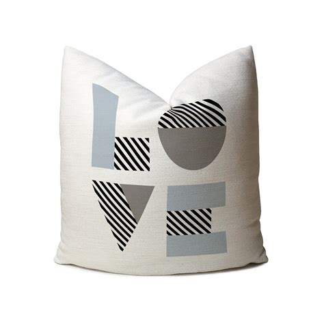 Modern Geometric Pillows Geometric Pattern blue Gray - Etsy