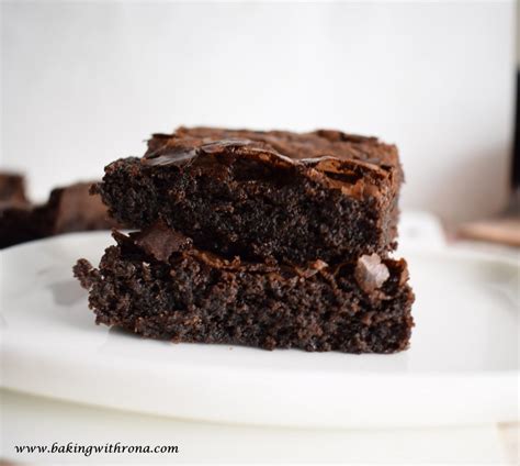 Dark Chocolate Fudge Brownies - Baking with Rona