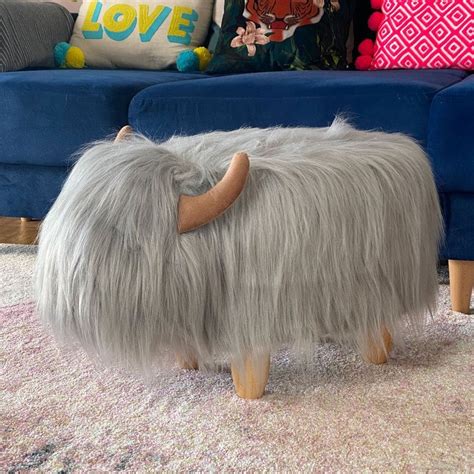 Highland Cow Footstool 2 - Etsy