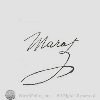 Mark with Signature: Jean-Paul Marat. | #550389