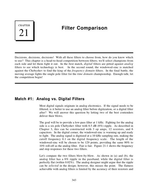 Analog vs Digital Filter | Filter (Signal Processing) | Electronic Engineering