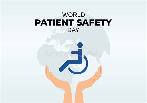 World Patient Safety Day Background with Earth Map on Opened Hand and ...