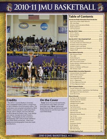 JMU Men's Basketball Guide by James Madison University Athletics - Issuu