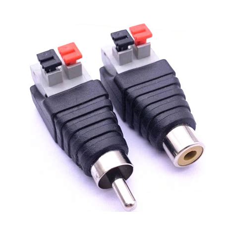 OUNONA 8pcs Speaker Wire To Rca Adapter Rca Connector Plug Wire To Wire ...