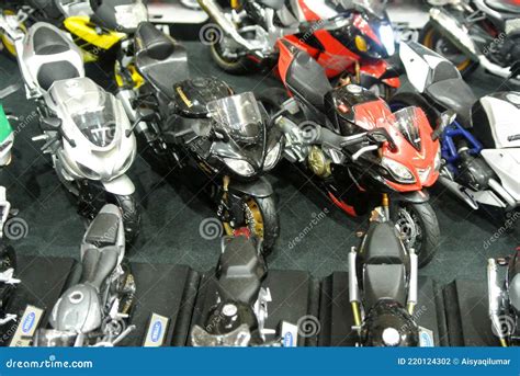 Miniature Scale of Motorcycle Models Displayed on the Table Editorial ...